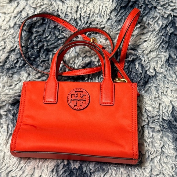 Tory Burch Handbags - Tory Burch Mini Ella Bio Orange Crossbody Tote Bag